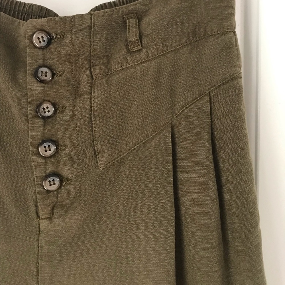 Anthropologie Moss Green Culottes Pants XS/S